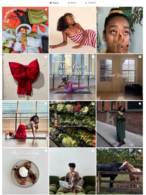 Instagram網(wǎng)紅推廣:美國生活日常瑜伽運動達人頻道內容