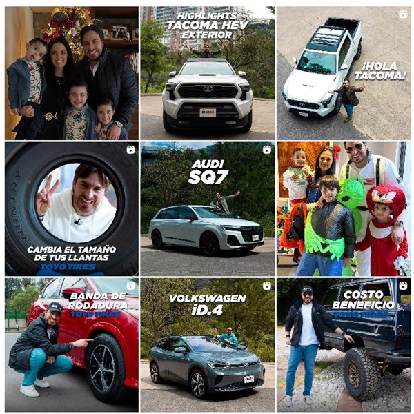 Instagram網紅營銷：墨西哥汽車海外博主專業(yè)試駕各國汽車